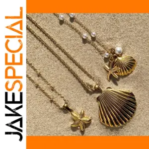 Stainless Steel Coastal Shell Necklace