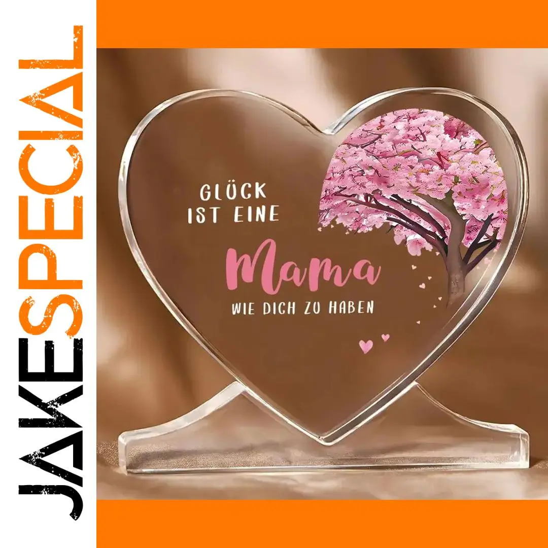 Heart-Shaped Acrylic Home Decor with Cherry Blossom Design 1 Heart-Shaped Acrylic Home Decor with Cherry Blossom Design