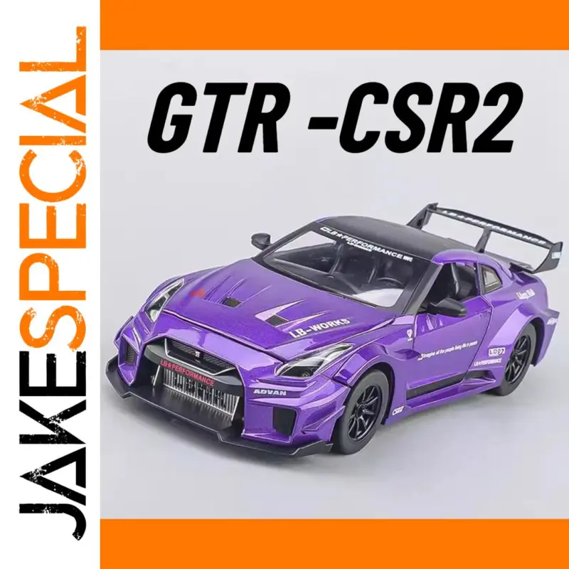 Experience the Excitement of the GTR-CSR2 R34 Purple Miniature Car Model 1 99b9db2e9b6b4c2689d13751 product image