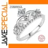 Elegant Crown-Shaped Sterling Silver Ring for Women