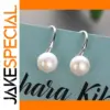 Silver Pearl Earrings with 925 Sterling Silver