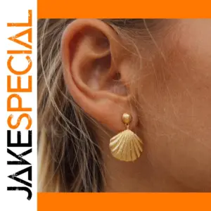 Shell-inspired Stainless Steel Earrings for Women