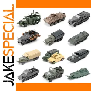1:72 Military Vehicles Model Set with 50 Pieces