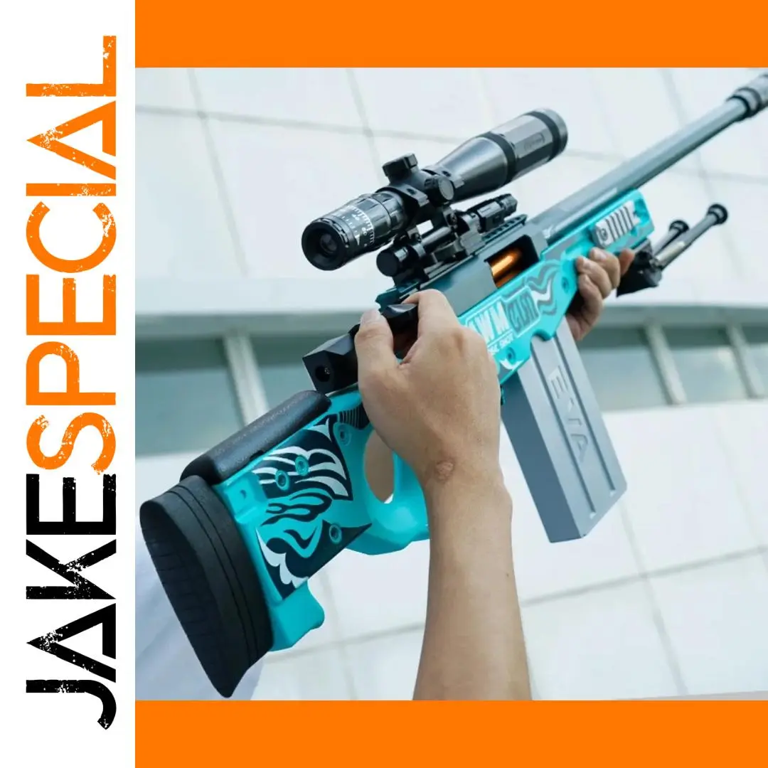 Vibrant Blue Toy Sniper Rifle for Outdoor Play 1 Vibrant Blue Toy Sniper Rifle for Outdoor Play