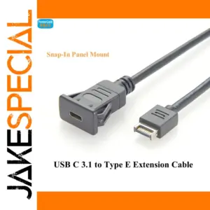 Panel Mount USB C Extension Cable, 0.6m