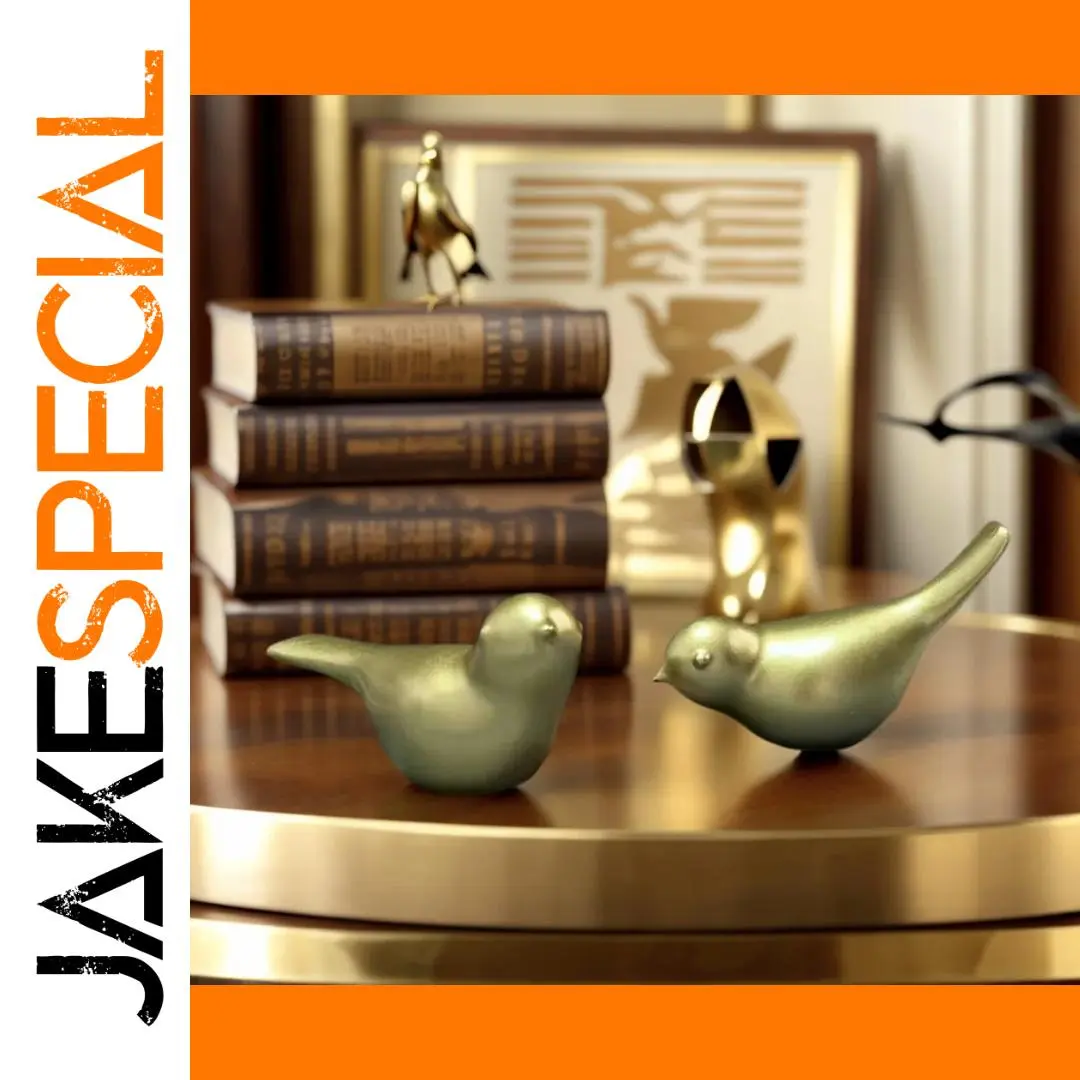 Gold Bird Figurine Set for Home Decor 1 Gold Bird Figurine Set for Home Decor