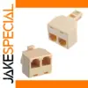 RJ11 4-Wire Line Splitter Adapter for Phones