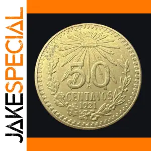 Vintage Mexican 50 Centavos Coin Replica