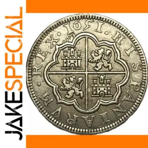 Antique 8 Reales Coin Replica from Spain