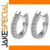 925 Silver Zircon Hoop Earrings ED0279