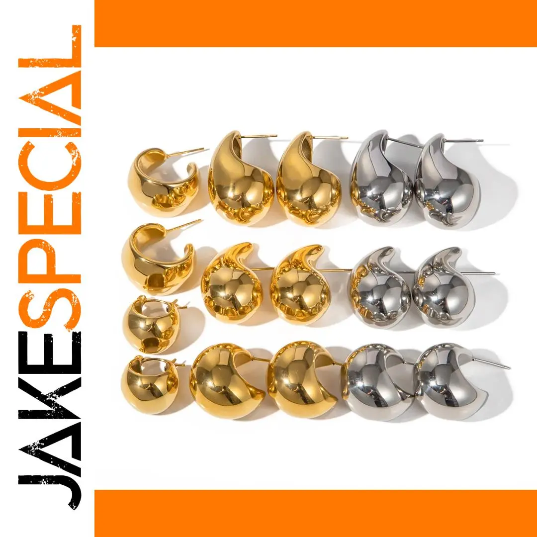 Stainless Steel Teardrop Earrings in Multiple Colors 1 Stainless Steel Teardrop Earrings in Multiple Colors