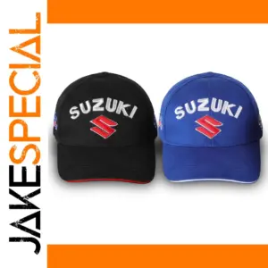 Suzuki Branded Adjustable Baseball Cap in Black/Blue
