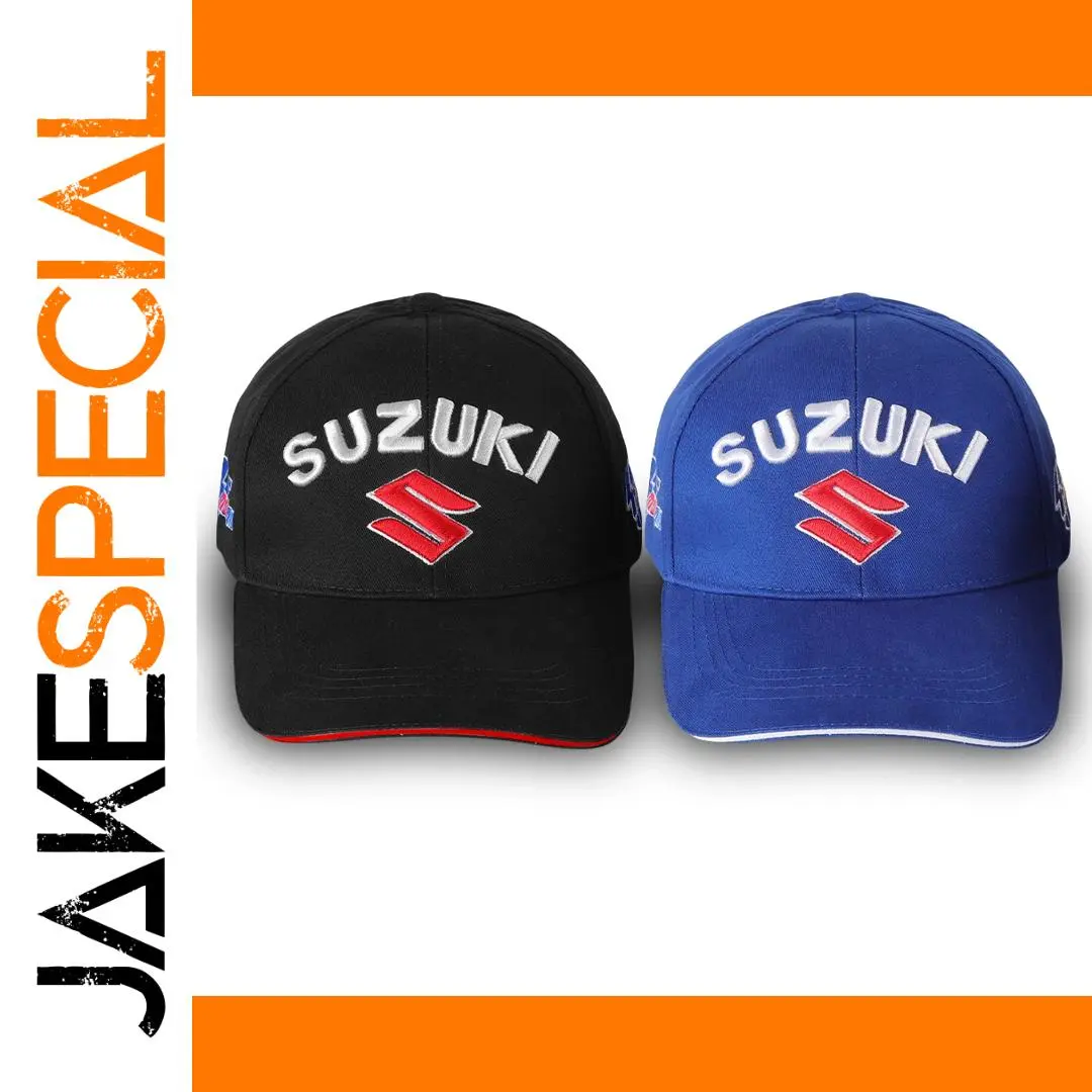Suzuki Branded Adjustable Baseball Cap in Black/Blue 1 Suzuki Branded Adjustable Baseball Cap in Black/Blue
