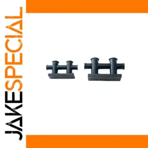 Double-Column Black ABS Fairlead Bollards for RC Models