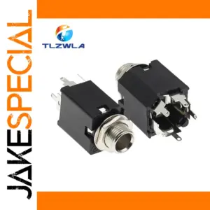 Set of 5 6.35mm Audio Jack Sockets PJ-612