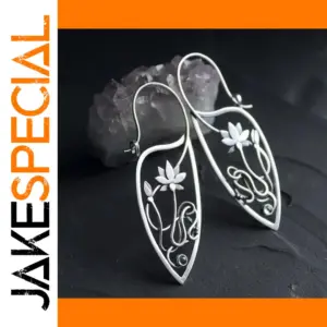 Vintage Lotus Earrings with Floral Motifs