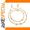 Elegant Gold-Tone Stainless Steel Beaded Bracelet