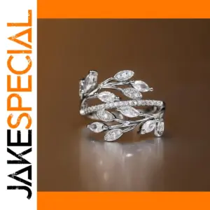 Leaf-Inspired Sterling Silver Women's Ring