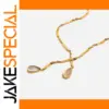 Elegant Gold-Tone Water Drop Necklace