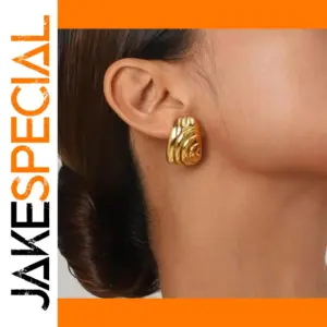 Stainless Steel Geometric Gold Earrings