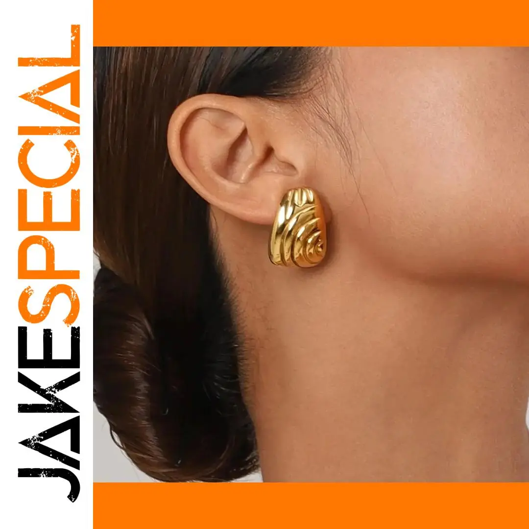 Stainless Steel Geometric Gold Earrings 1 Stainless Steel Geometric Gold Earrings