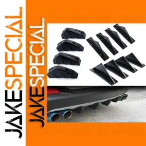 Black Triangular Rear Spoiler Set for Cars