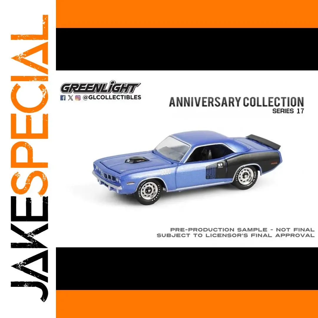 Green Light 1:64 Plymouth Cuda Model 1 Green Light 1:64 Plymouth Cuda Model