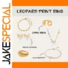 LePapillon Leopard Gold Stainless Steel Jewelry Set