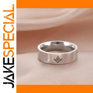 Stainless Steel Masonic Ring in Multiple Colors