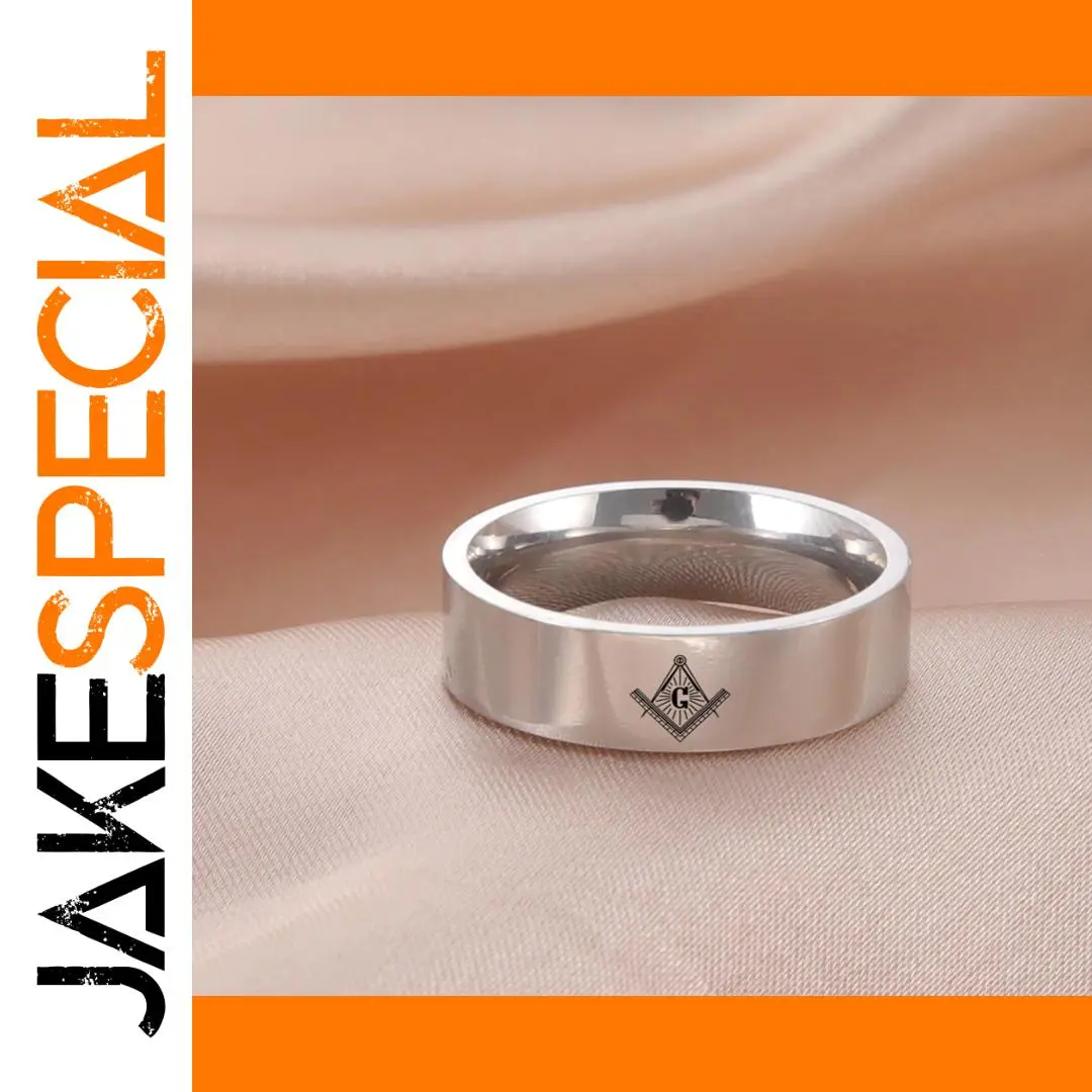 Stainless Steel Masonic Ring in Multiple Colors 1 Stainless Steel Masonic Ring in Multiple Colors