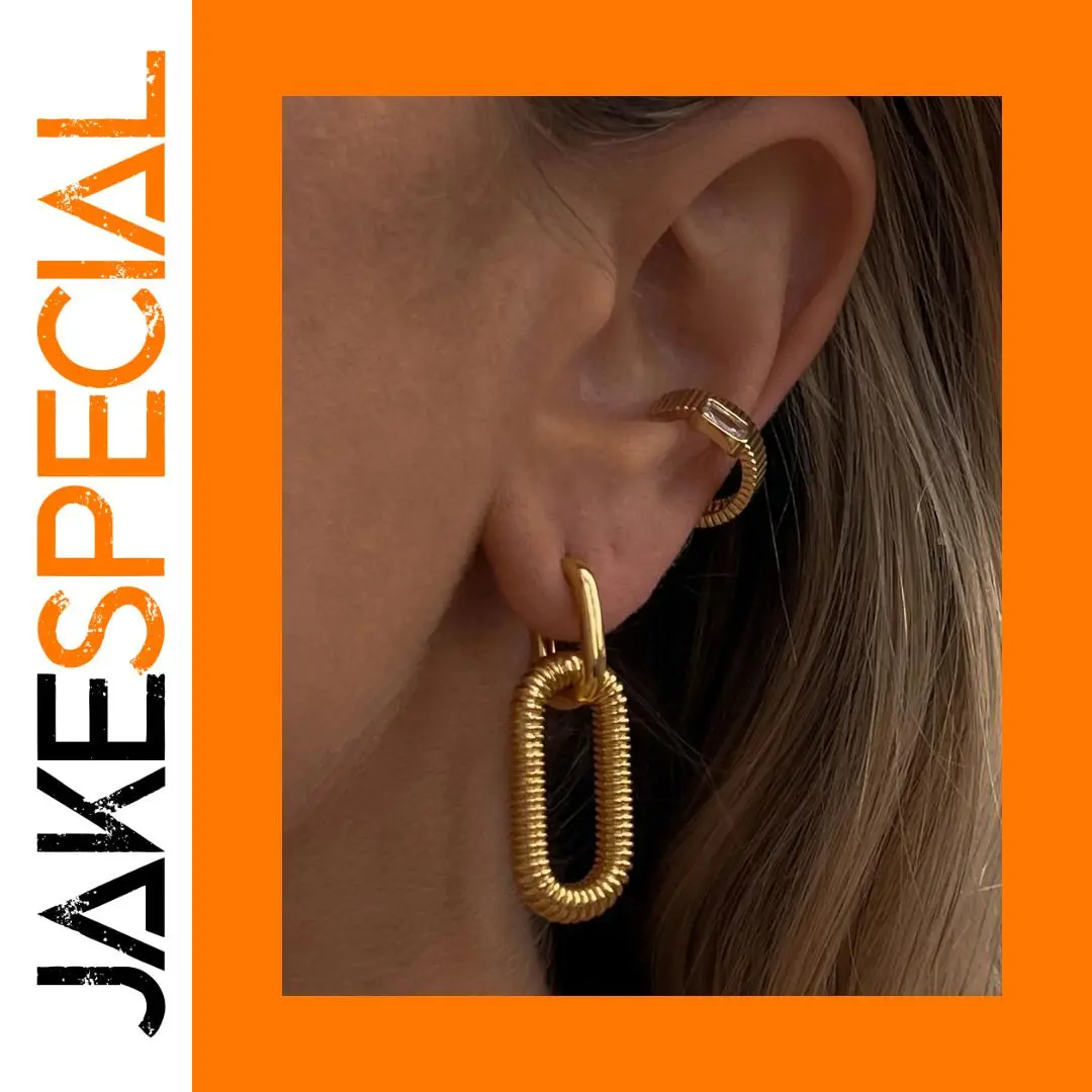 Stainless Steel Gold Hoop Earrings 1 Stainless Steel Gold Hoop Earrings