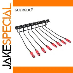 8-Port Hinged XLR Patch Panel for Studios