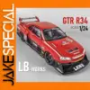 Red Nissan GTR R34 Racing Diecast Model