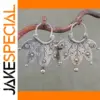 Silver Leaf Drop Earrings for Women