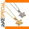 Elegant Stainless Steel Flower Necklace for Women