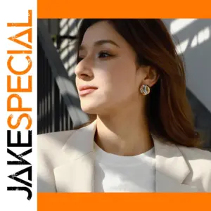 Stainless Steel Irregular Round Earrings