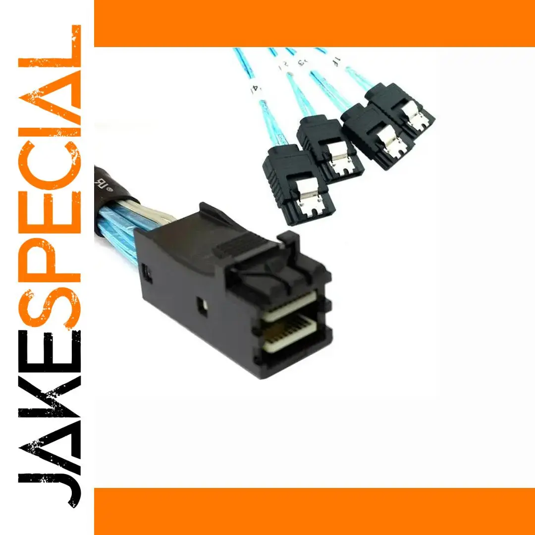 Mini SAS SFF-8643 to 4 SATA 7-pin Data Cable 1 Mini SAS SFF-8643 to 4 SATA 7-pin Data Cable