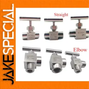 304 Stainless Steel Needle Valve 1/8" to 1/2" BSP