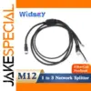 M12 1 to 3 Network Splitter Cable 6A 0.5m-5m