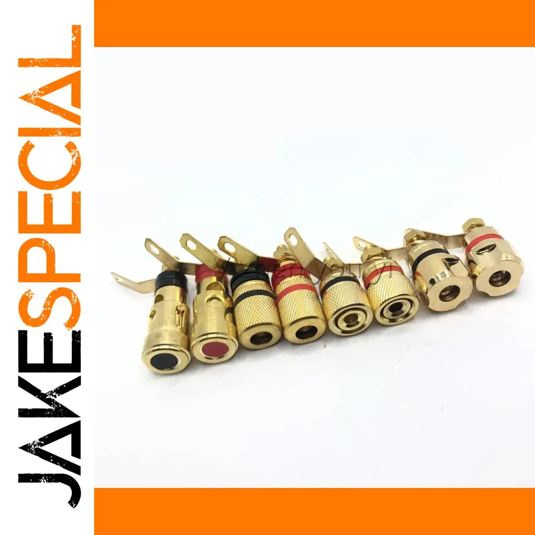 Gold-Plated Copper Speaker Terminals Set 1 Gold-Plated Copper Speaker Terminals Set