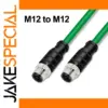 Industrial M12 to M12 Communication Cable 4-pin
