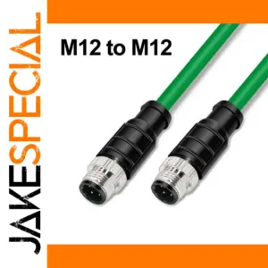 Industrial M12 to M12 Communication Cable 4-pin