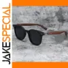 Retro Wood Grain Square Sunglasses for Men Women