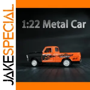 Vibrant Orange 1:22 Die-Cast Pickup Truck Model