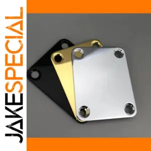 ST & Tele Guitar Neck Plate in Chrome, Silver, Black
