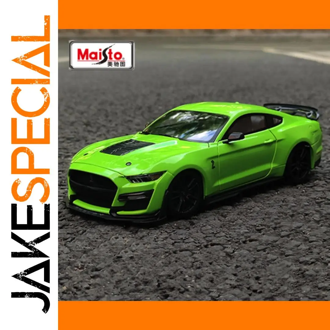 Vibrant Green Ford Mustang Shelby GT500 Diecast Model 1 Vibrant Green Ford Mustang Shelby GT500 Diecast Model