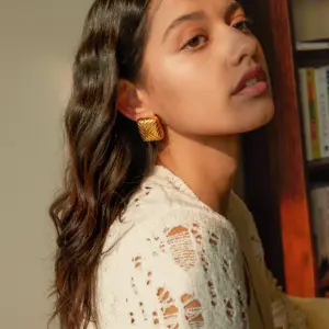 Retro Gold Stainless Steel Earrings for Women 8 A009209c79d734561a075d674493f0b82m