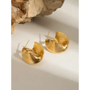 Stainless Steel Statement Hoop Earrings 9 A0373dfd3c43446eeb61ce5055508de27H