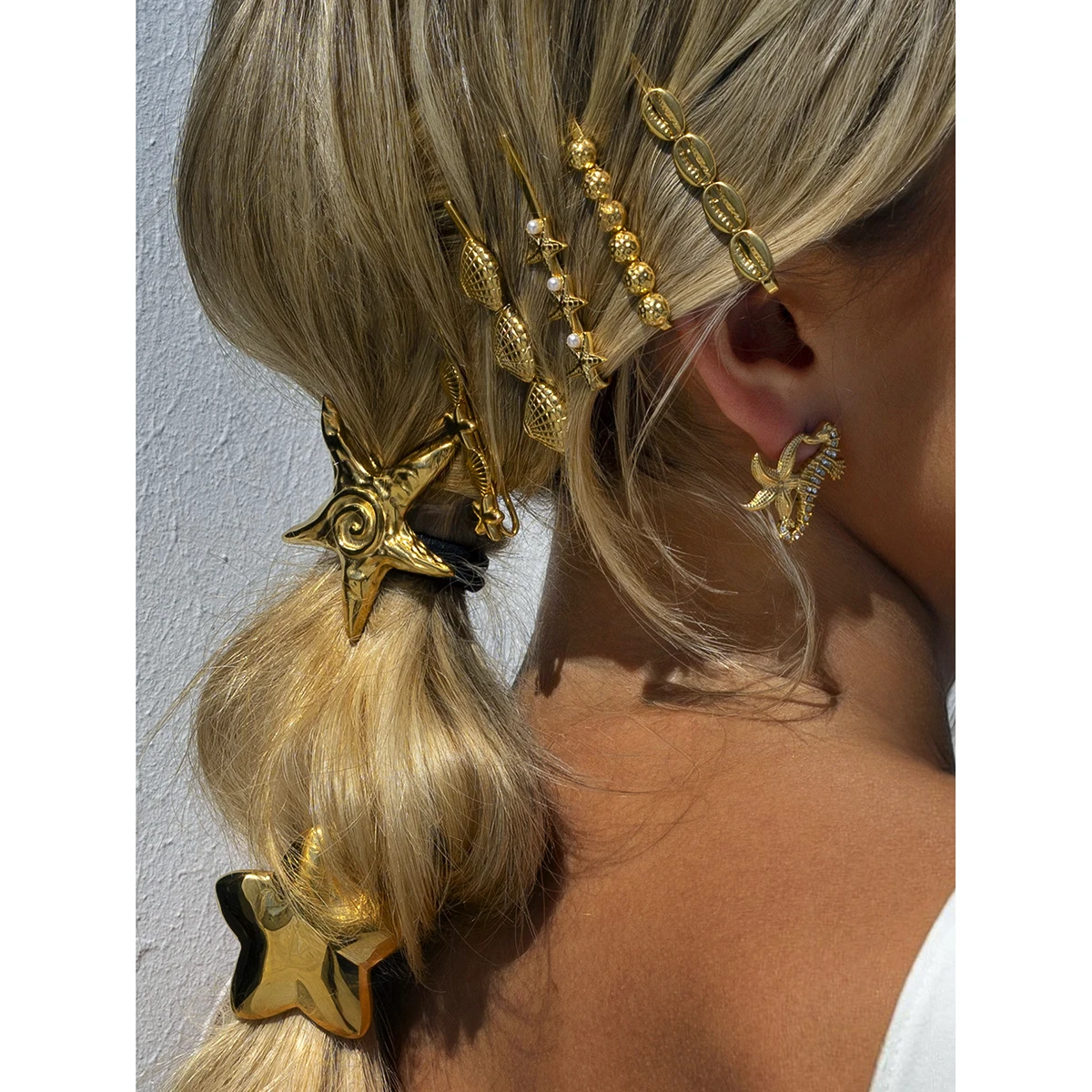 Gold Stainless Steel Nautical Hairclip 5 Gold Stainless Steel Nautical Hairclip - Image 5