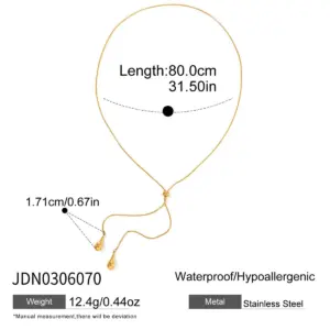 Elegant Gold Stainless Steel Necklace JDN0306070 13 A0681b176f2604649a72b3838b10cee4cC